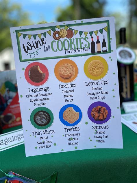 Girl Scout Cookie Wine Tasting Pairing Printables ABC & LLB | Etsy