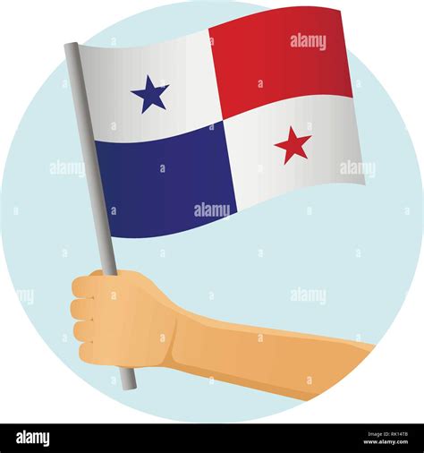 Panama flag in hand. Patriotic background. National flag of Panama vector illustration Stock ...