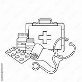 Medicine Coloring Page sketch template
