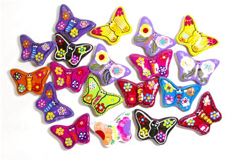 Assorted Hand Painted Butterfly Ceramic Magnets (One Magnet) - Kids Love Rocks