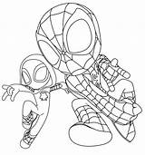 Spidey And His Amazing Friends For Kids Coloring Page  Free Printable sketch template