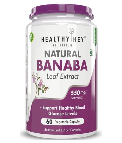 HEALTHYHEY NUTRITION Banaba Leaf Extract 550mg 60 Veg Capsules Capsule 550 mg: Buy HEALTHYHEY ...