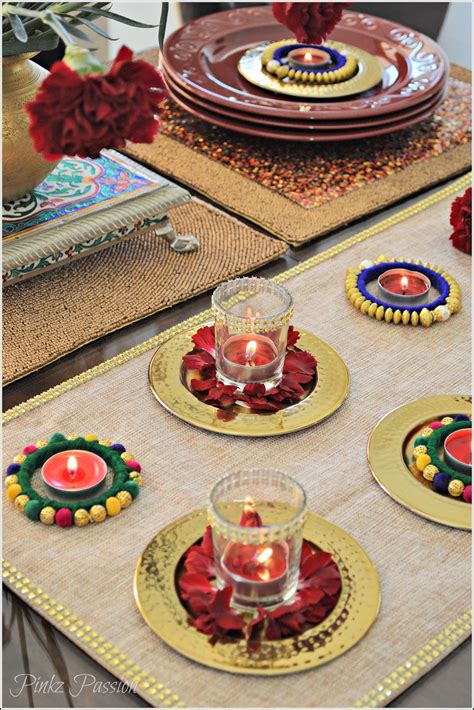 Pinkz Passion : A Dash of Glam on your table ( Diwali Tablescape)