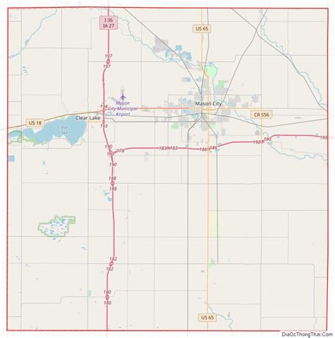 Map of Cerro Gordo County, Iowa - Thong Thai Real