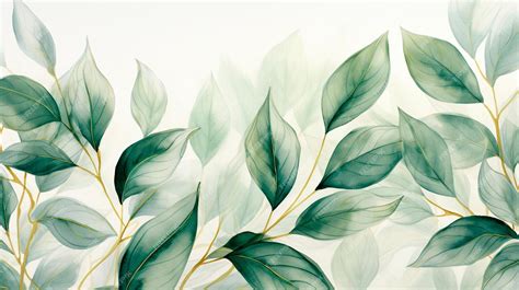 Premium AI Image | watercolor leaves hand drawn illustration