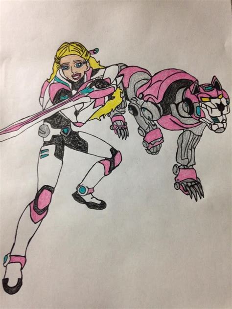 Pink Paladin of Voltron with Pink Lion Princess Allura, Paladin ...