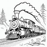 Steam Train Coloring Page sketch template