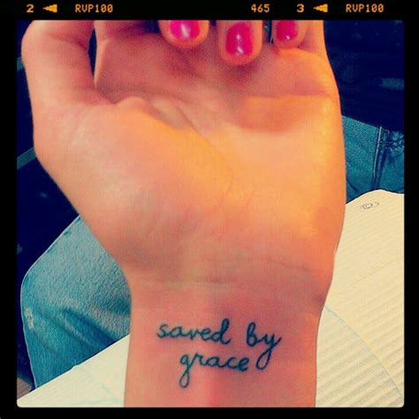 We are all saved by Gods grace. What a great reminder! | Saved by grace, Gods grace, Tattoo quotes