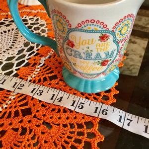 Fall Lace Doily Pumpkin Table Doily Pineapple Crochet Doily Farmhouse Decor Wedding Gift Coffee ...