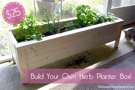 DIY Herb Planter Box -- $25 | Herb planter box, Diy herb garden box, Garden planter boxes