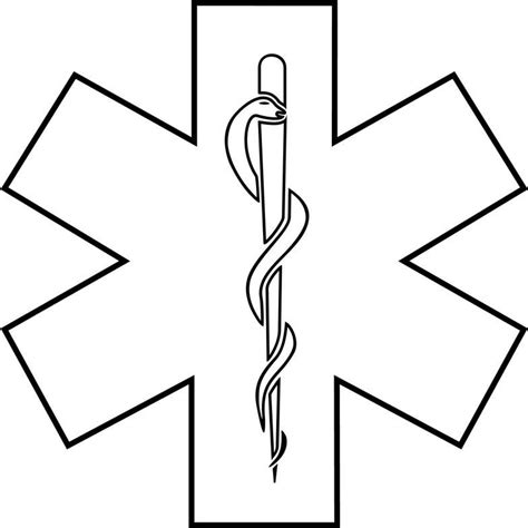 EMT Star of Life Clip Art | Ems tattoos, Paramedic tattoo, Coloring pages