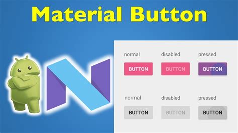 17 Android Material Design- Android Button Design 1/3 - YouTube