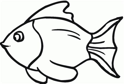 Black And White Fish Outline Clip Art