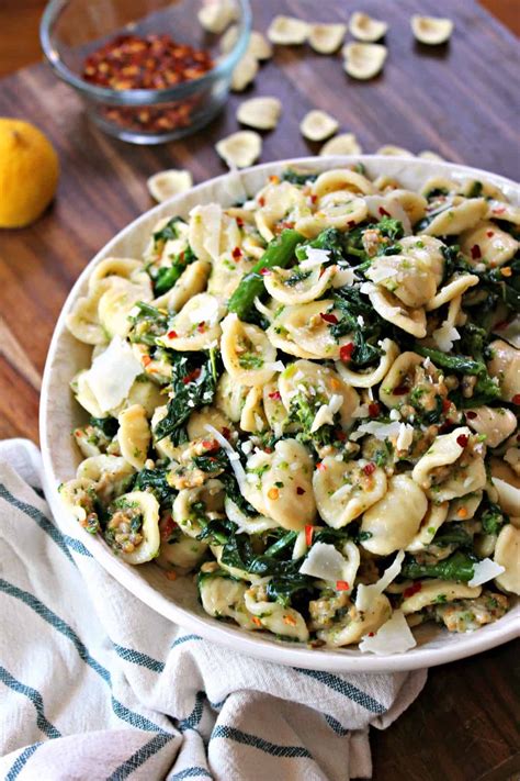 Sausage and Broccoli Rabe Orecchiette Pasta - The Kitchen Prep Blog