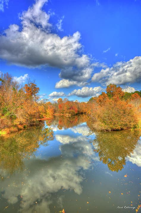 Richland Creek Fall Reflections 2 Greene County Lake Oconee Landscape Art Photograph by Reid ...