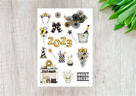 New Years Stickers 2023 Stickers Happy New Year Stickers - Etsy