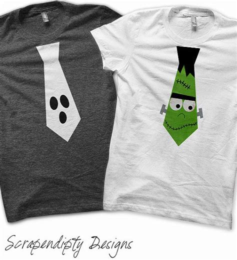 Halloween Iron on Transfer - Iron on Boys Tie Shirt / Boys Frankenstein Shirt / Kids Ghost Tie ...