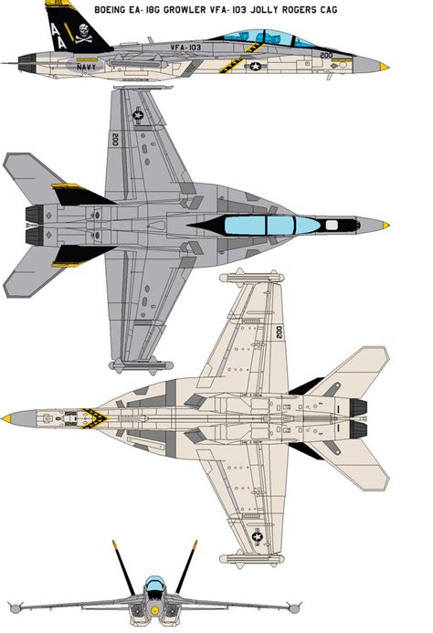 Boeing EA-18G Growler VFA-103 Jolly Rogers CAG by bagera3005 on DeviantArt