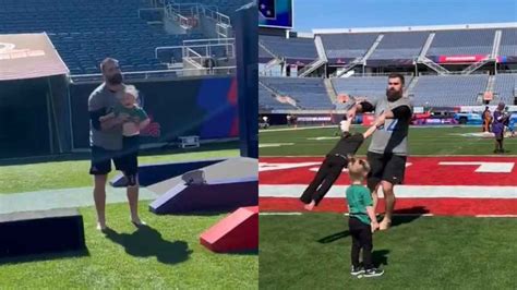 WATCH: Jason Kelce playing with his kids on football field breaks the internet amid retirement buzz