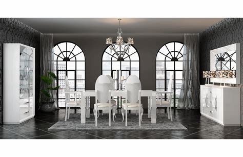 Carmen White Dining Room, Modern Dining Room Sets, Dining Room Furniture