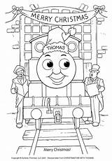 Thomas Christmas Coloring Pages sketch template