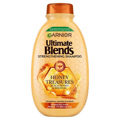 Garnier Ultimate Blends Honey Treasures Strengthening Shampoo with Acacia Honey & Beeswax 400ml ...