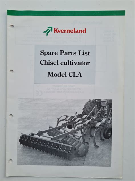 Kverneland CLA Chisel Cultivator Parts Catalogue - SPS Parts