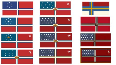 The historical-flag evolution of my North American based fictional country, located near ...