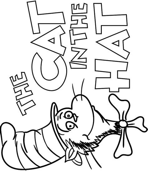 Cat in the Hat Coloring Pages - Free Printable Coloring Pages for Kids