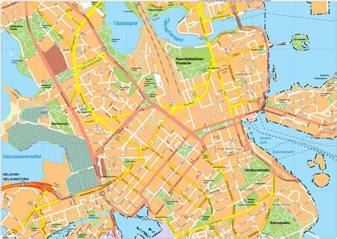 Helsinki Vector EPS Map | Digital Maps. Netmaps UK Vector Eps & Wall Maps