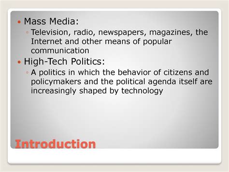 The Mass Media and the Political Agenda - ppt download