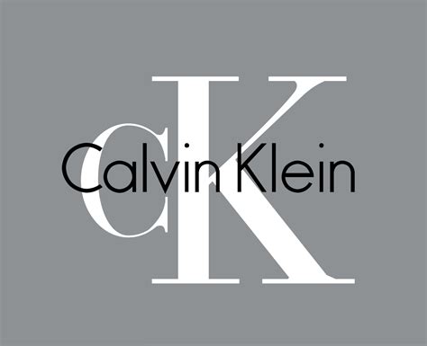 Calvin Klein Brand Clothes Fashion Logo Symbol Design Vector Illustration With Gray Background ...