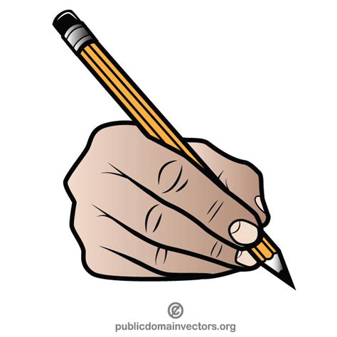 Writing with a pencil Royalty Free Stock SVG Vector and Clip Art