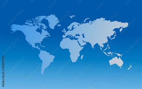 Blue world map vector illustration Stock Vector | Adobe Stock