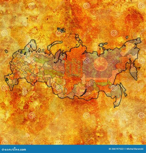 Adygea on Administration Map of Russia Stock Illustration ...