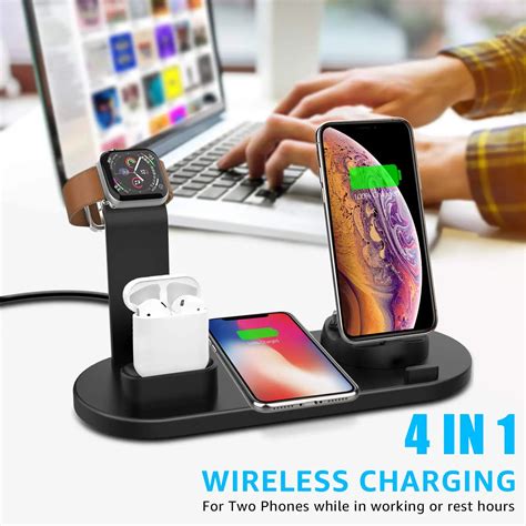 Wireless Charging Stand 4 In 1 Charger Station Compatible With Apple ...