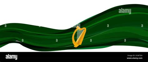 Flag and coat of arms of Leinster, the national flag of Ireland ...