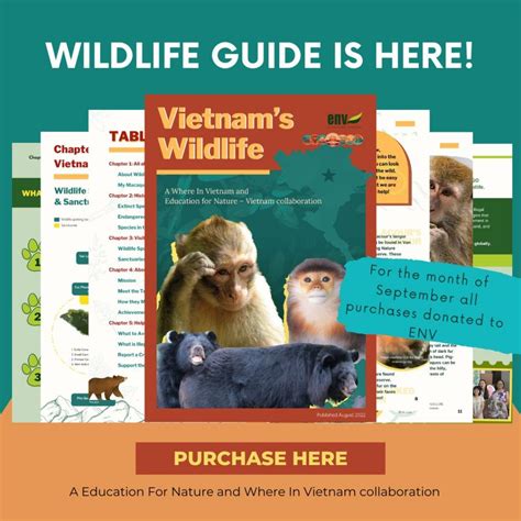 First-ever wildlife travel guide launched in partnership with Where in Vietnam - Education For ...