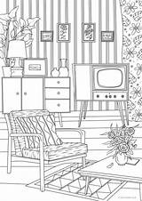 Living Room Coloring Pages sketch template