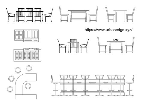 Dining Table Elevation Cad Blocks - Image to u