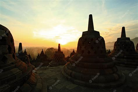 Premium Photo | Borobudur sunrise