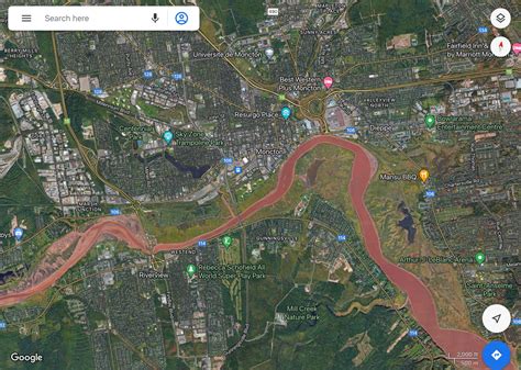 Pink River in Moncton, NB, Canada. : r/GoogleMaps