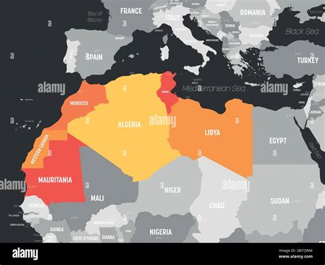 Arab maghreb map Stock Vector Images - Alamy