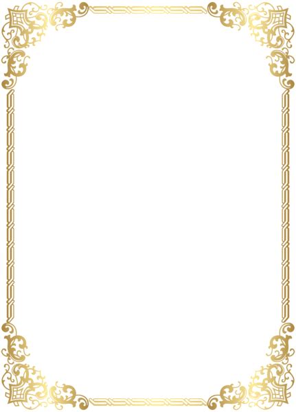 Gold Border Frame Transparent Clip Art Image | Clip art borders, Gold border frame, Frame border ...