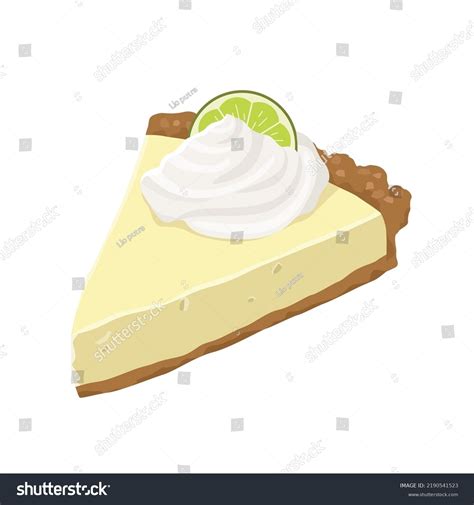 One Piece Traditional Key Lime Pie Stock Vector (Royalty Free ...