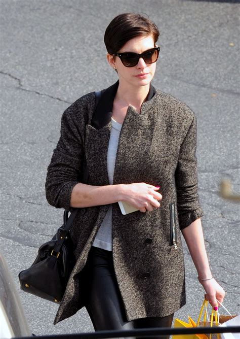 Anne Hathaway Street Style - Brentwood, February 2014 • CelebMafia