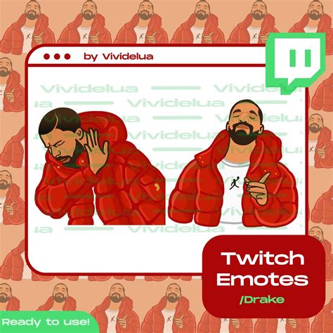 Twitch Emote Drake Meme Drake Emote Drake Yeah Emote - Etsy