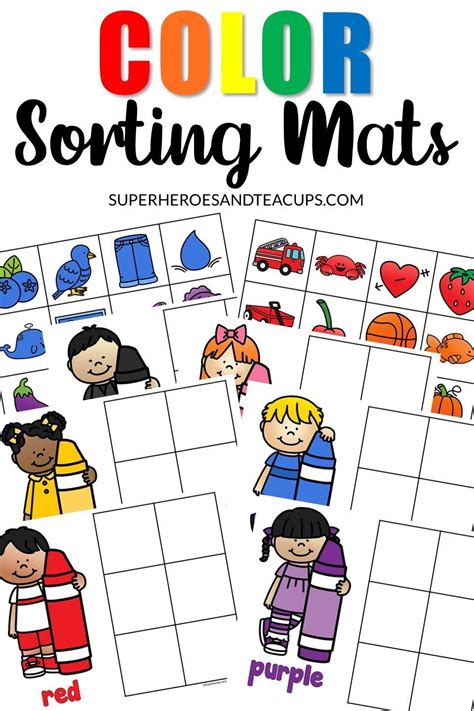 Color Sorting Mats Free Printable | Learning Ideas for Parents | Color ...