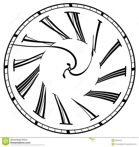 Surreal Clock Face Stock Illustration - Image: 53262042 | Clock drawings, Clock, Clock face