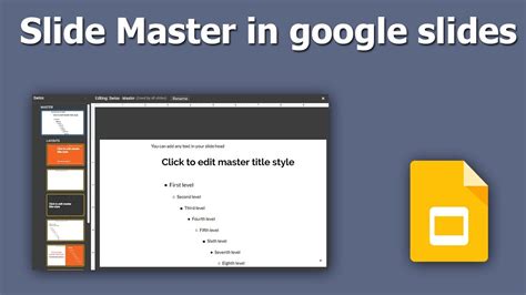 How to use Slide Master in google slides presentation - YouTube